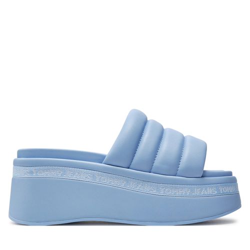 Mules / sandales de bain Tommy Jeans Tjw Wedge Sandal EN0EN02455 Bleu marine - Chaussures.fr - Modalova