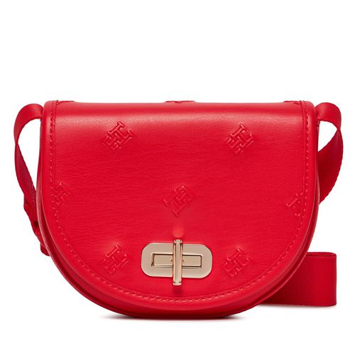 Sac à main Tommy Hilfiger Monogram Turnlock AW0AW15809 Rouge - Chaussures.fr - Modalova