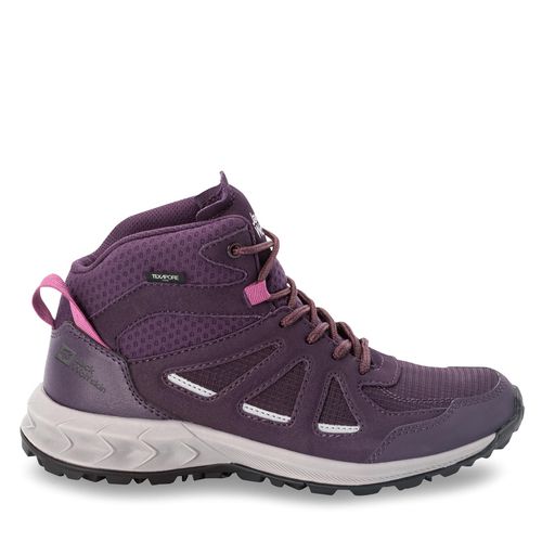 Chaussures de trekking Jack Wolfskin Woodland 2 Texapore Mid W 4051331 Purple/Phantom - Chaussures.fr - Modalova