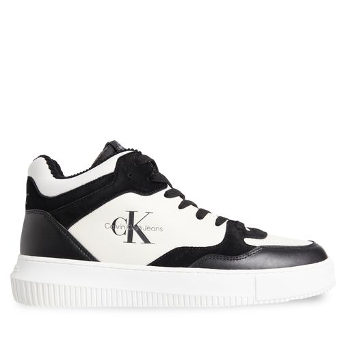 Sneakers Calvin Klein Jeans Chunky Mid Cupsole Coui Lth Mix YM0YM00779 Black/Creamy White 00W - Chaussures.fr - Modalova
