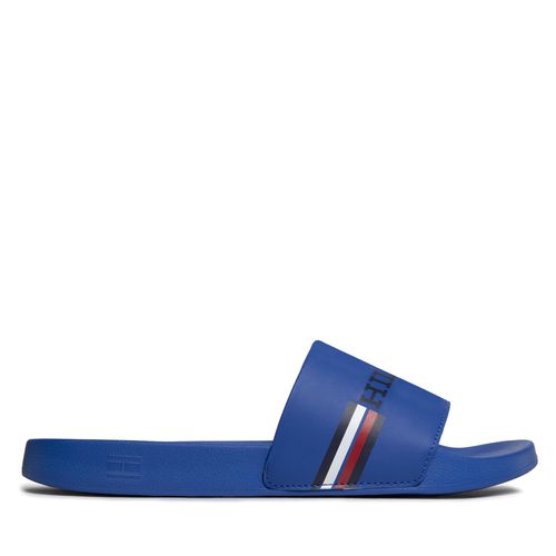 Mules / sandales de bain Tommy Hilfiger Corporate Flag Pool Slide FM0FM04613 Bleu - Chaussures.fr - Modalova