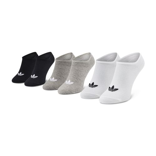 Lot de 3 paires de chaussettes basses unisexe adidas Trefoil Liner FT8524 White/Black - Chaussures.fr - Modalova