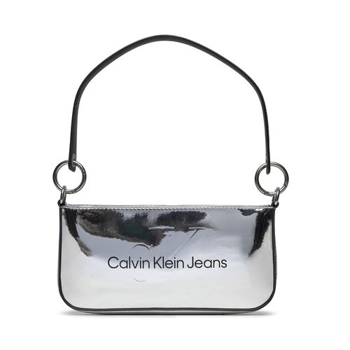 Sac à main Calvin Klein Jeans Sculpted Shoulder Pouch25 Mono S K60K611857 Argent - Chaussures.fr - Modalova