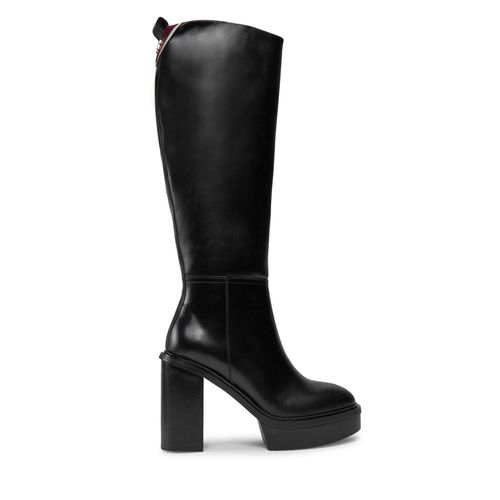 Bottes Tommy Hilfiger Elevated Plateau Longboot FW0FW07545 Black BDS - Chaussures.fr - Modalova