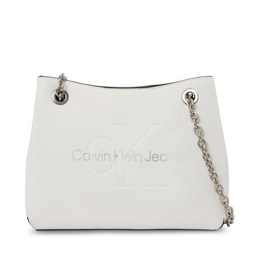 Sac à main Calvin Klein Jeans Sculpted Shoulder Bag24 Mono K60K607831 Blanc - Chaussures.fr - Modalova