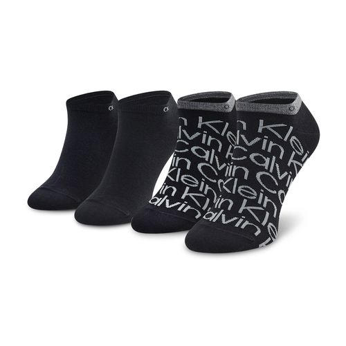 Lot de 2 paires de chaussettes basses unisexe Calvin Klein 701218714 Noir - Chaussures.fr - Modalova