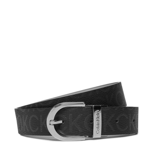 Ceinture Calvin Klein Ck Reversible Belt 3.0 Epi Mono K60K609981 Black Epi Mono/Dk Ecru 0GJ - Chaussures.fr - Modalova