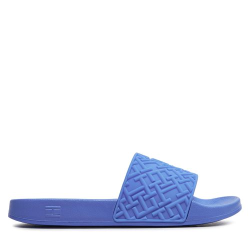 Mules / sandales de bain Tommy Hilfiger Th Monogram Pool Slide FW0FW06987 Bleu - Chaussures.fr - Modalova