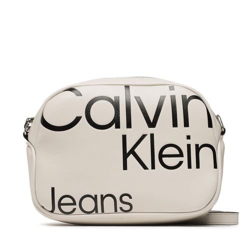 Sac à main Calvin Klein Jeans Sleek Camera Bag20 Aop K60K610077 Beige - Chaussures.fr - Modalova
