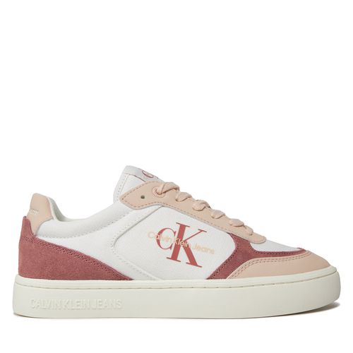 Sneakers Calvin Klein Jeans Classic Cupsole Low Mix Ml Btw YW0YW01390 Bright White/Whisper Pink 02S - Chaussures.fr - Modalova