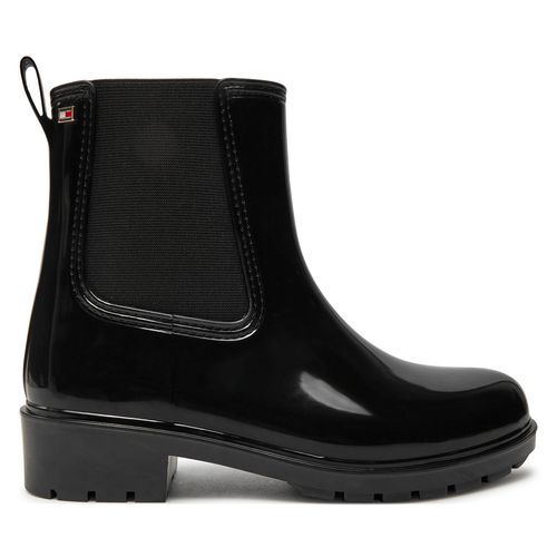 Bottes de pluie Tommy Hilfiger Flag Rainboot FW0FW08213 Noir - Chaussures.fr - Modalova