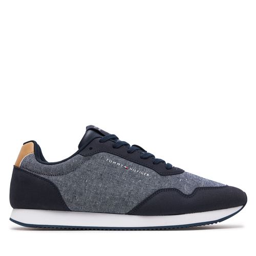 Sneakers Tommy Hilfiger Lo Runner Mix Chambray FM0FM05070 Blue DW5 - Chaussures.fr - Modalova
