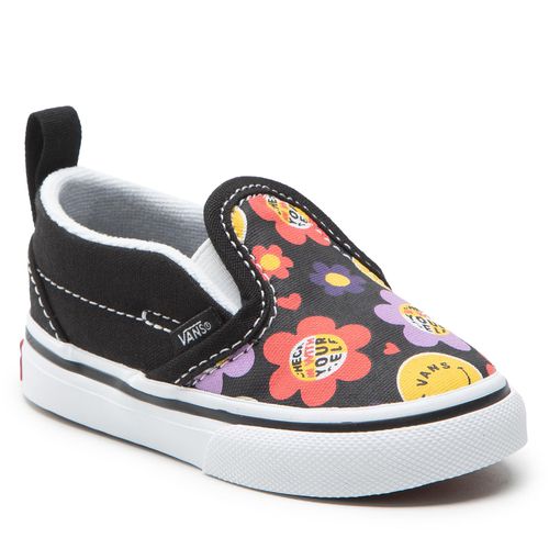 Tennis Vans Slip-On V VN000UBSBLK1 Redically Happy Black - Chaussures.fr - Modalova