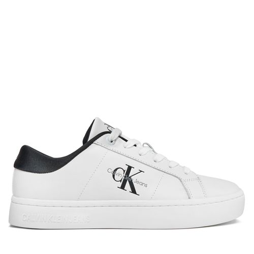 Sneakers Calvin Klein Jeans Classic Cupsole Lowlaceup Lth Wn YW0YW01444 Bright White/Black 0GM - Chaussures.fr - Modalova