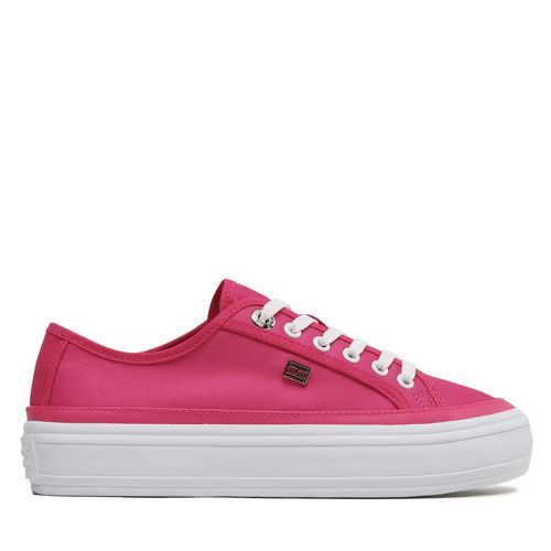 Tennis Tommy Hilfiger Essential Vulc Canvas Sneaker FW0FW07459 Bright Cerise Pink T1K - Chaussures.fr - Modalova