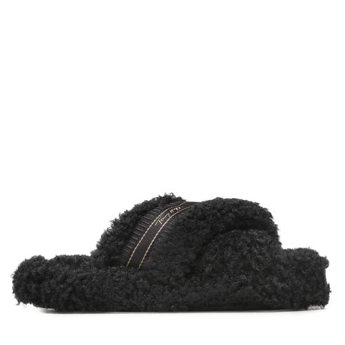 Chaussons Tommy Hilfiger Sherpa Fur Home Straps FW0FW06576 Black BDS - Chaussures.fr - Modalova