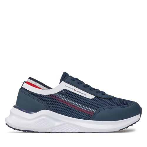 Sneakers Tommy Hilfiger Stripes Low Cut Lace Up Sneaker T3B9-33395-1697 S Bleu marine - Chaussures.fr - Modalova