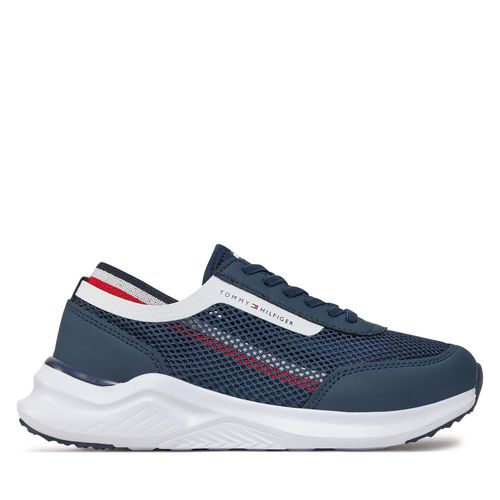 Sneakers Tommy Hilfiger Stripes Low Cut Lace Up Sneaker T3B9-33395-1697 S Blue 800 - Chaussures.fr - Modalova