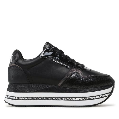 Sneakers KARL LAGERFELD KL64921 Black Lthr & Suede Mono - Chaussures.fr - Modalova