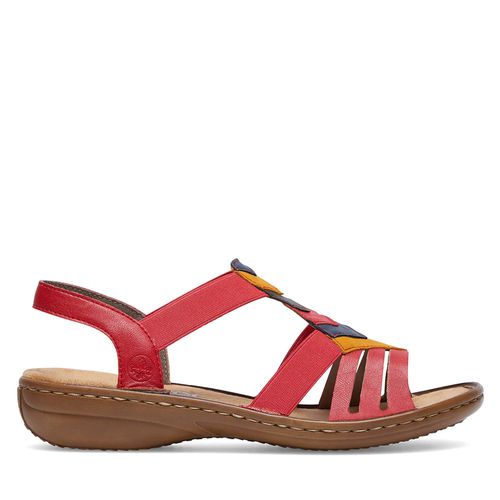 Sandales Rieker 60804-33 Rouge - Chaussures.fr - Modalova