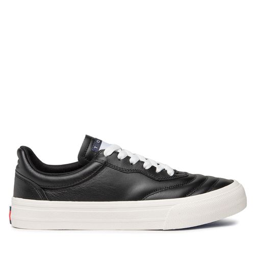 Tennis Tommy Jeans Leather Soccer Vulc EM0EM01026 Black BDS - Chaussures.fr - Modalova