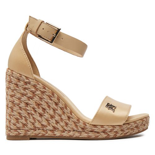 Espadrilles Tommy Hilfiger Colorful High Wedge Satin Sandal FW0FW07914 Harvest Wheat ACR - Chaussures.fr - Modalova