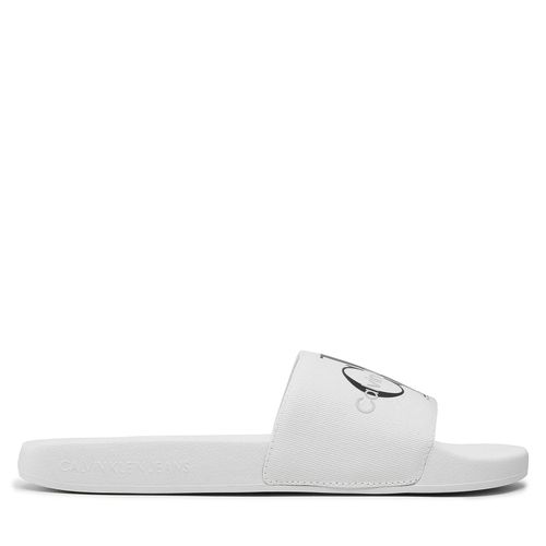 Mules / sandales de bain Calvin Klein Jeans Slide Monogram Co YM0YM00061 White YBR - Chaussures.fr - Modalova