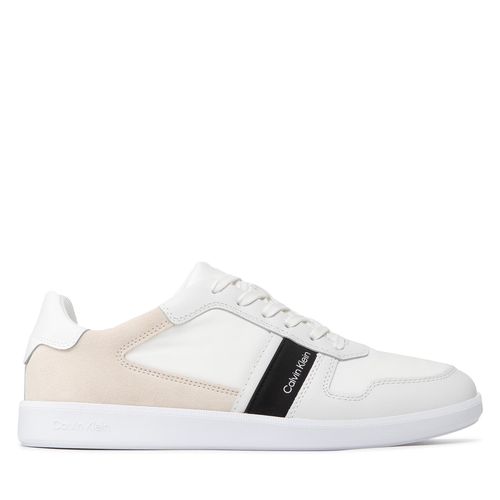 Sneakers Calvin Klein Low Top Lace Up Mix HM0HM00491 Triple White 01S - Chaussures.fr - Modalova