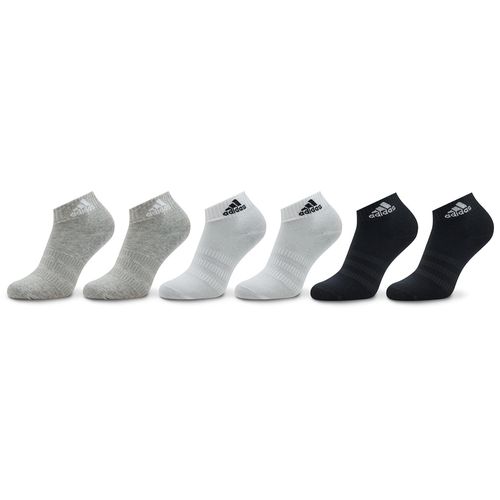 Chaussettes basses unisex adidas Thin and Light Sportswear Ankle Socks 6 Pairs IC1307 medium grey heather/white/black - Chaussures.fr - Modalova