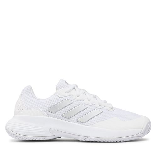 Chaussures adidas Gamecourt 2.0 Tennis HQ8476 Cloud White/Silver Metallic/Cloud White - Chaussures.fr - Modalova