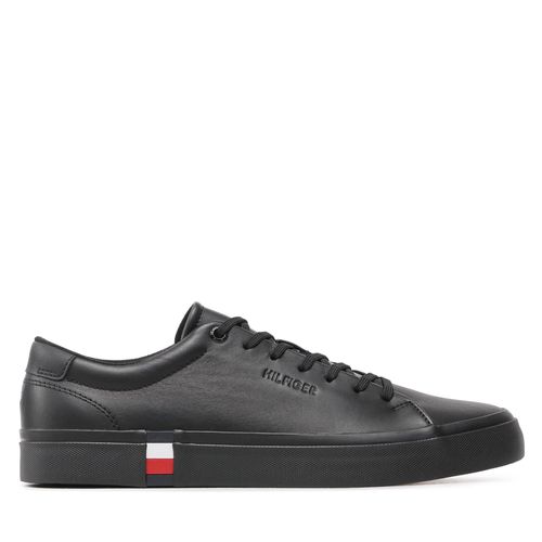Sneakers Tommy Hilfiger Modern Vulc Corporate Leather FM0FM04351 Black BDS - Chaussures.fr - Modalova