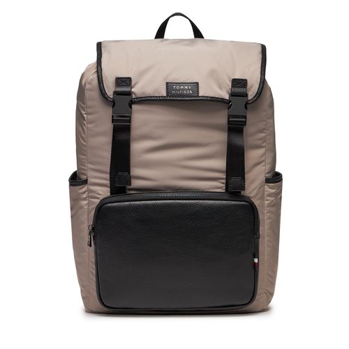 Sac à dos Tommy Hilfiger Th Lux Nylon Flap Backpack AM0AM11817 Smooth Taupe PKB - Chaussures.fr - Modalova