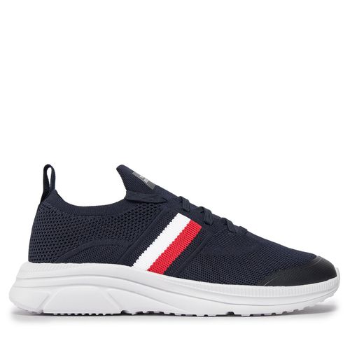 Sneakers Tommy Hilfiger Modern Runner Knit Stripes Ess FM0FM04798 Desert Sky DW5 - Chaussures.fr - Modalova