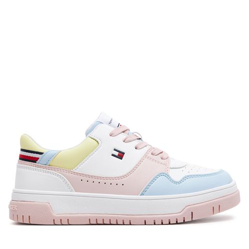 Sneakers Tommy Hilfiger Low Cut Lace-Up Sneaker T3A9-33210-1355 Blanc - Chaussures.fr - Modalova