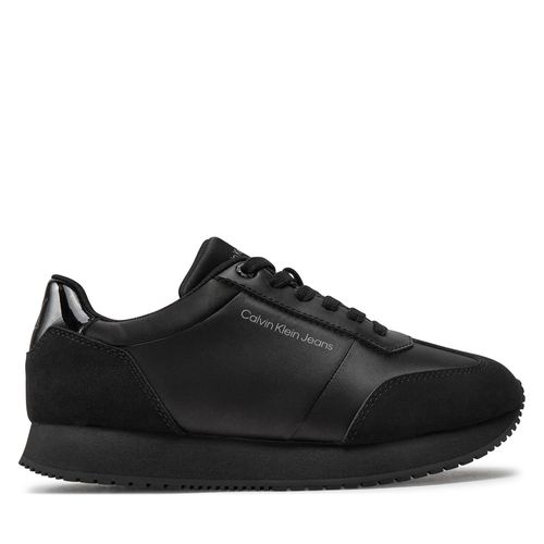 Sneakers Calvin Klein Jeans Runner Low Lace Mix In Dc YW0YW01367 Noir - Chaussures.fr - Modalova