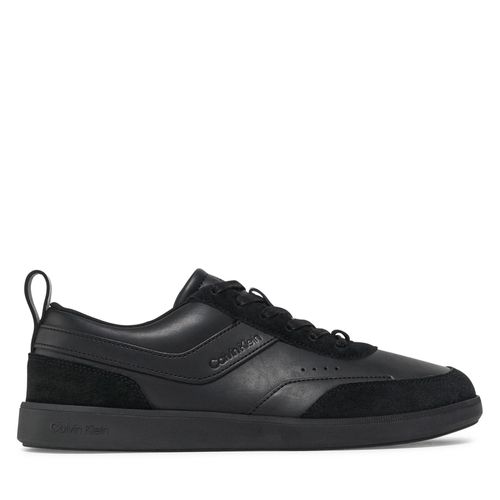 Sneakers Calvin Klein Low Top Lace Up Lth Mix HM0HM00851 Triple Black 0GJ - Chaussures.fr - Modalova