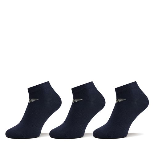 Lot de 3 paires de chaussettes basses Emporio Armani 300048 4R234 70435 Bleu marine - Chaussures.fr - Modalova