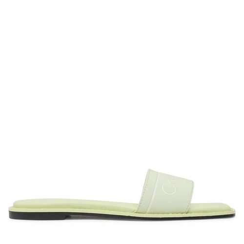 Mules / sandales de bain Calvin Klein Squared Flat Slide He HW0HW00817 Spirit Green LKM - Chaussures.fr - Modalova