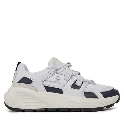 Sneakers Tommy Hilfiger Th Premium Runner Mix FW0FW07651 White/Space Blue 0K4 - Chaussures.fr - Modalova