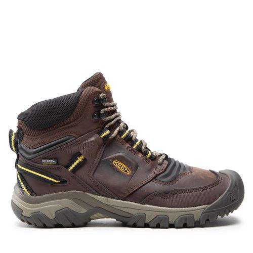 Chaussures de trekking Keen Ridge Flex Mid Wp M 1026614 Coffee Bean/Keen Yellow - Chaussures.fr - Modalova