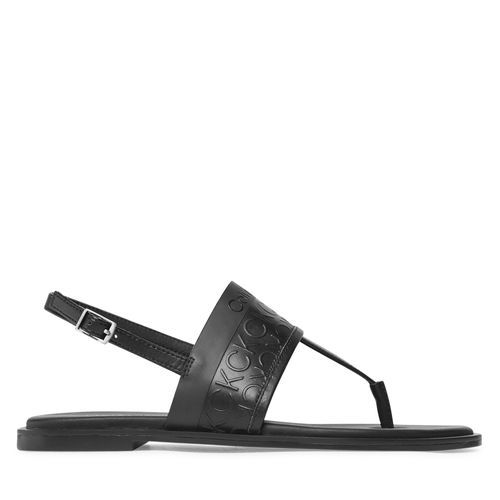 Sandales Calvin Klein Almond Tp Sandal-Hf Mono HW0HW01536 Noir - Chaussures.fr - Modalova