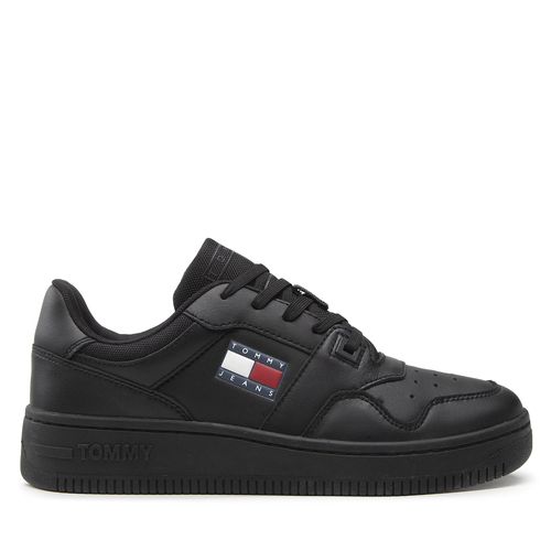 Sneakers Tommy Jeans Retro Basket EM0EM00955 Triple Black 0GK - Chaussures.fr - Modalova