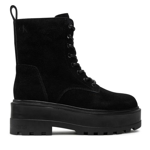 Bottes de randonnée Calvin Klein Jeans Flatform Zip Laceup Mg S YW0YW01554 Noir - Chaussures.fr - Modalova