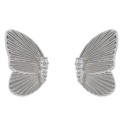 Boucles d'oreilles Fossil Butterflies JFS00621040 Silver - Chaussures.fr - Modalova
