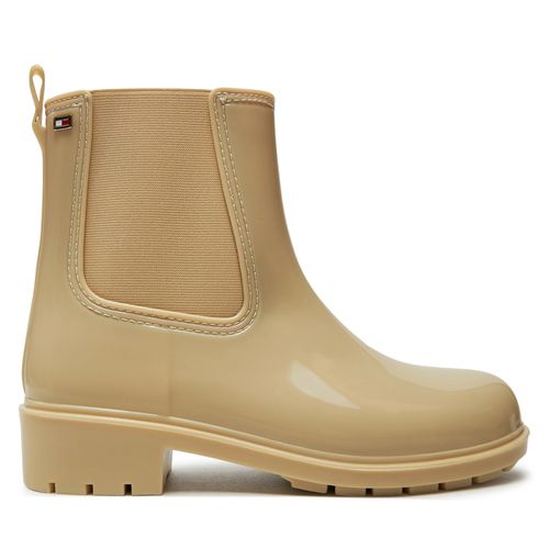 Bottes de pluie Tommy Hilfiger Flag Rainboot FW0FW08213 Beige - Chaussures.fr - Modalova