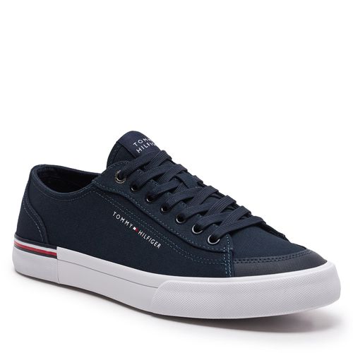 Tennis Tommy Hilfiger Corporate Vulc Canvas FM0FM04954 Blue DW5 - Chaussures.fr - Modalova