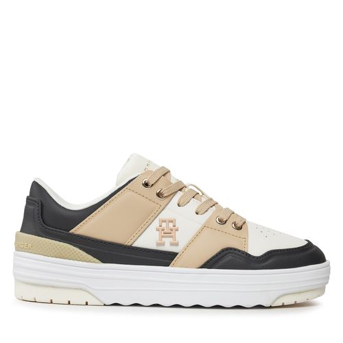 Sneakers Tommy Hilfiger Th Basket Sneaker Lo FW0FW07756 White Clay AES - Chaussures.fr - Modalova