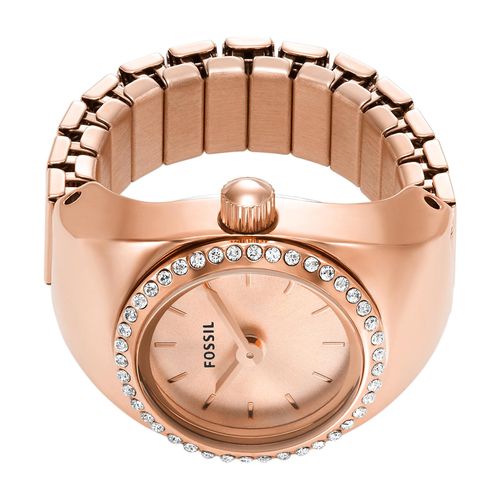 Montre Fossil Watch Ring ES5320 Rose Gold/Rose Gold - Chaussures.fr - Modalova