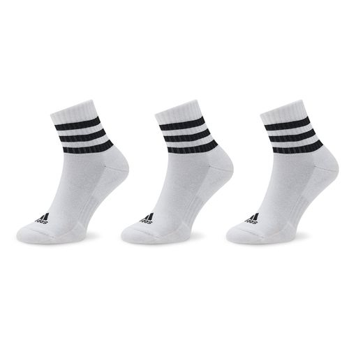 Chaussettes basses unisex adidas 3-Stripes Cushioned Sportswear Mid-Cut Socks 3 Pairs HT3456 Blanc - Chaussures.fr - Modalova