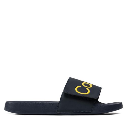 Mules / sandales de bain Calvin Klein Jeans Pool Slide Adj HM0HM00454 Bleu marine - Chaussures.fr - Modalova